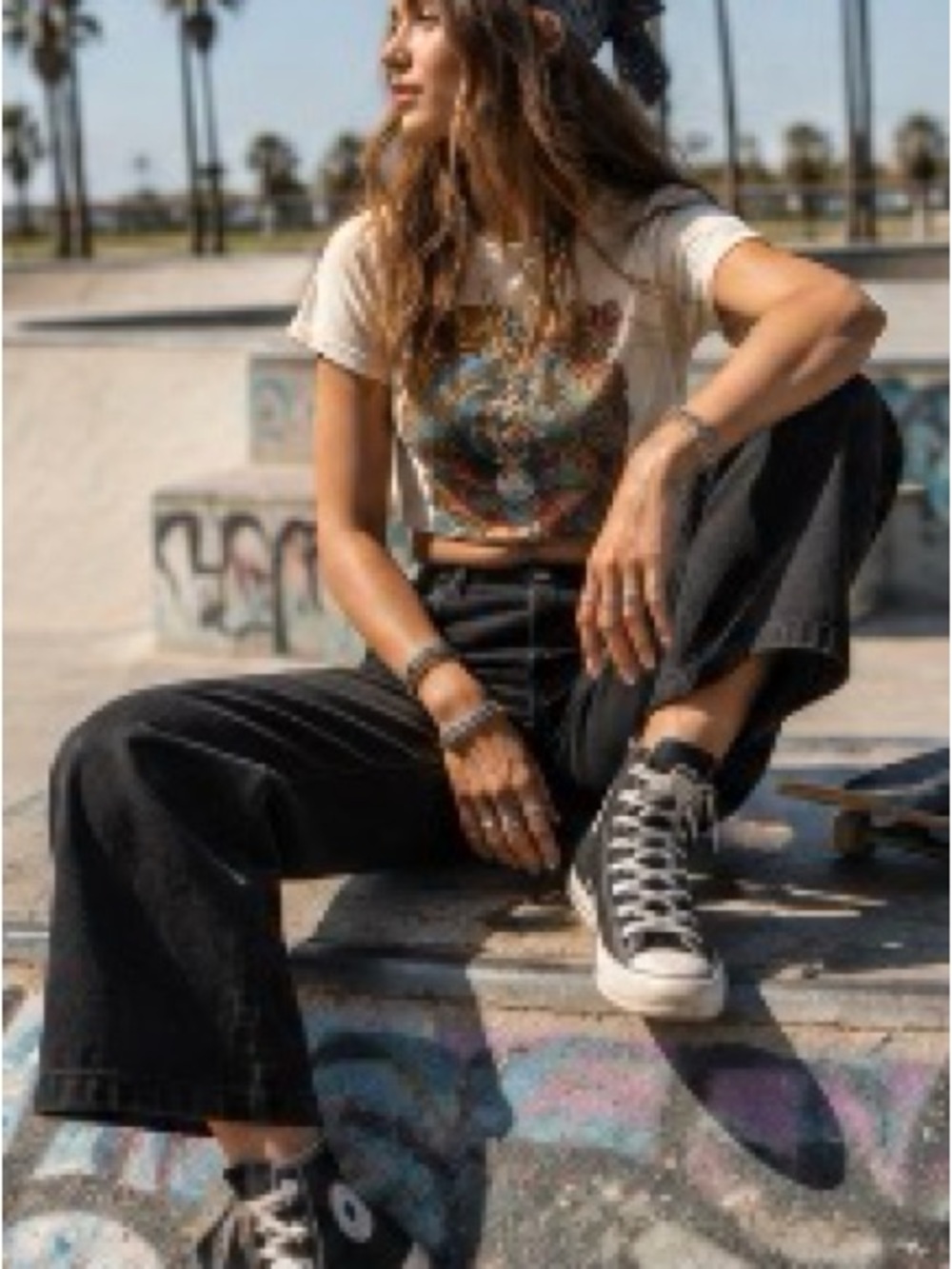 Maeve by Anthropologie Black Wide Leg Cropped Jeans 27 Petite - Picture 4 of 5